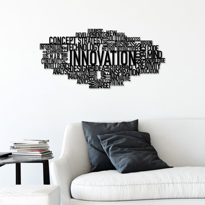 Wallity Innovation Accesorio Decorativo de Pared de Metal Negro
